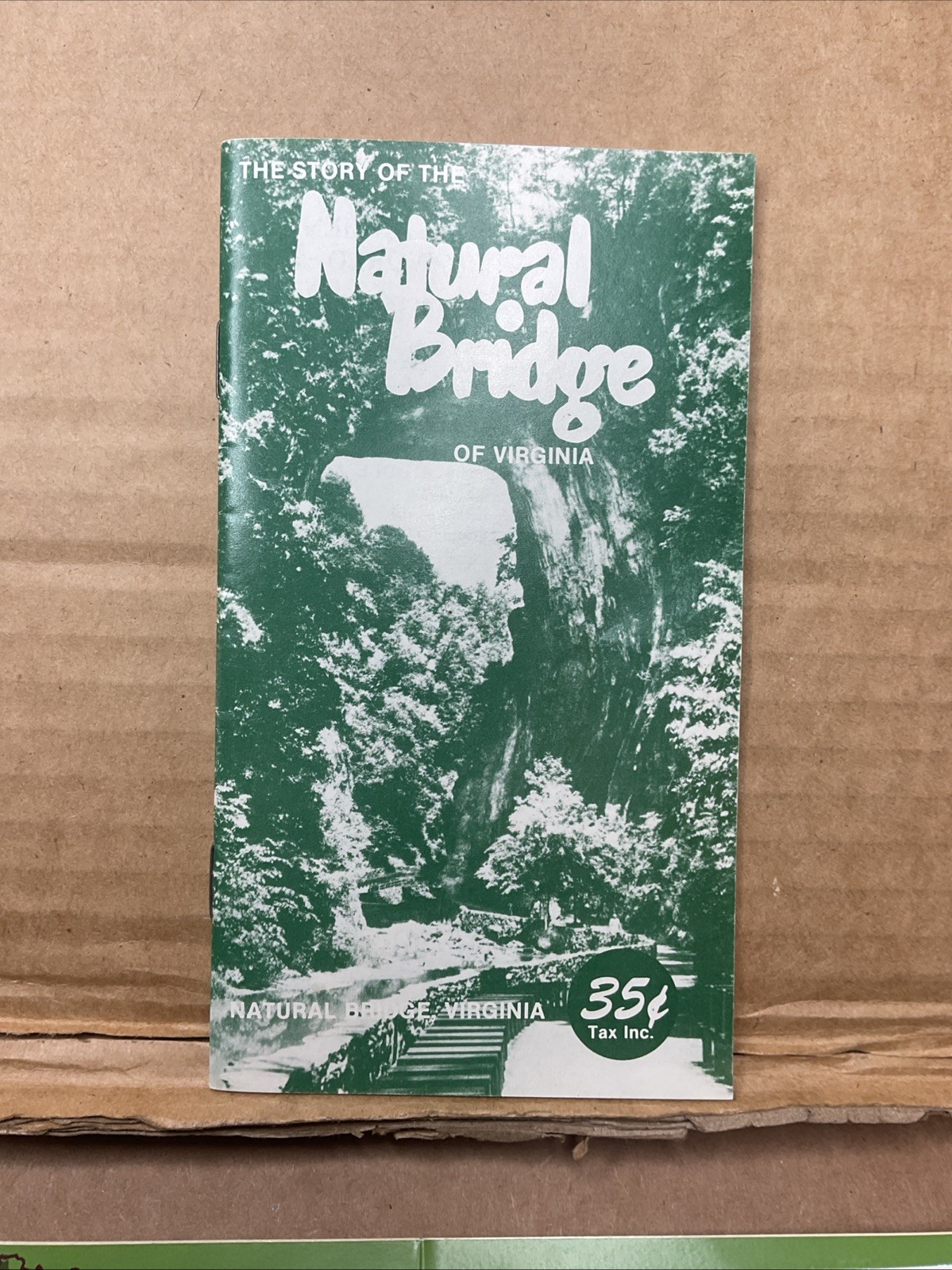 Vintage Natural Bridge Brochure & Bumper Sticker Virginia B68