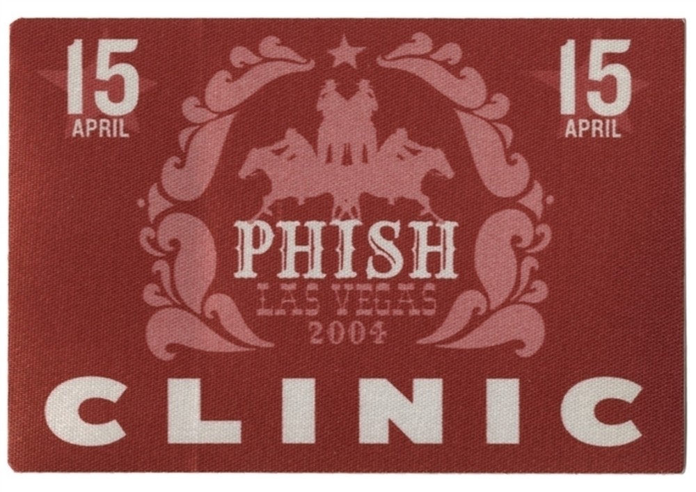 Phish 2004 Undermind concert tour Las Vegas 4/15 Clinic Backstage Pass