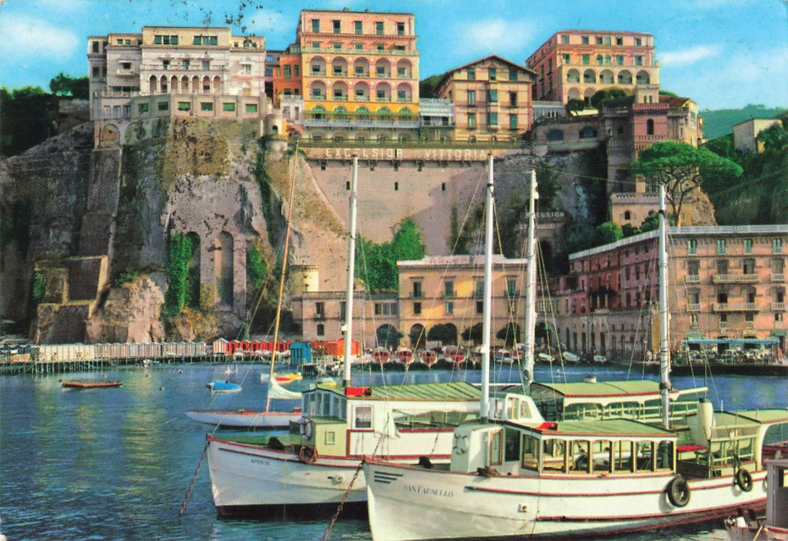 Postcard Italy the Port Hotel Excelsior Vittoria Circa 1965