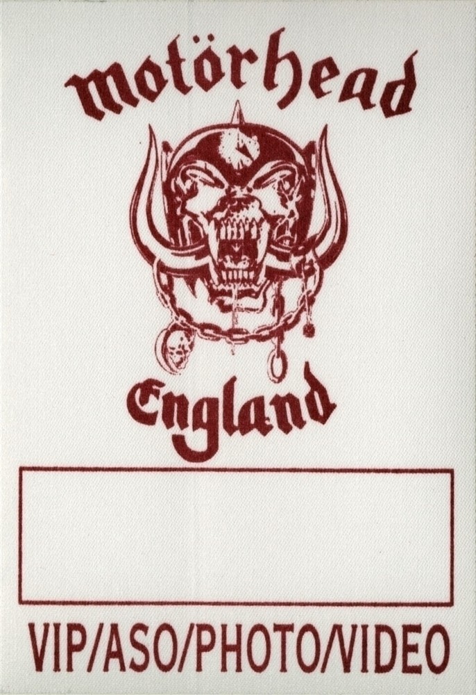 Motorhead 2000 We Are Motörhead concert tour VIP Band Guest Backstage Pass
