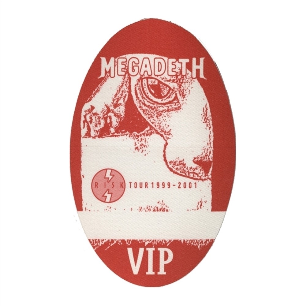Megadeth 1999 Risk concert tour Band VIP Backstage Pass