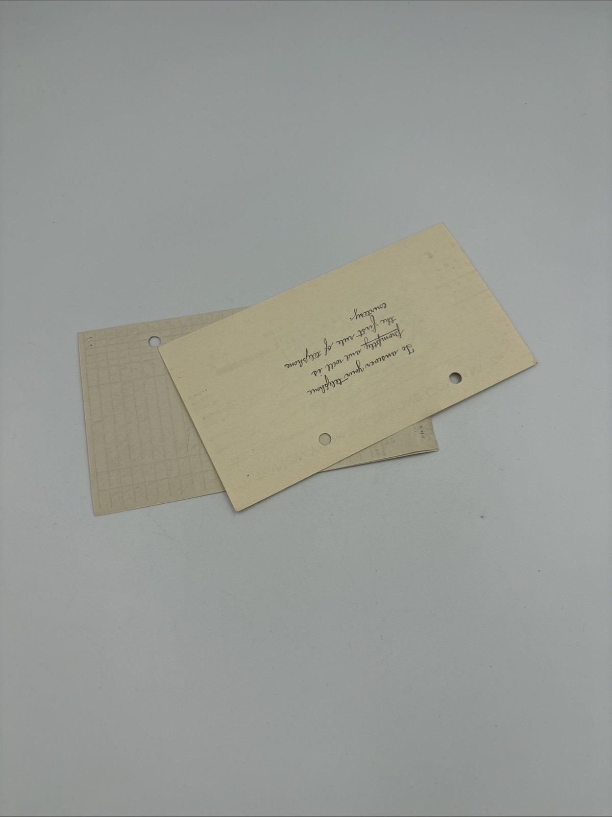 1917 New York Telephone Bill Morristown & Erie Railroad NJ Receipt And Statement
