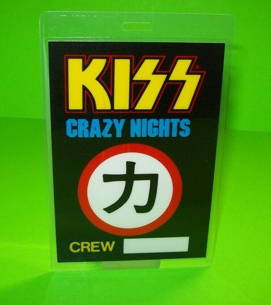 KISS Crazy Nights Backstage Pass Original Hard Rock Music Concert Show 1987