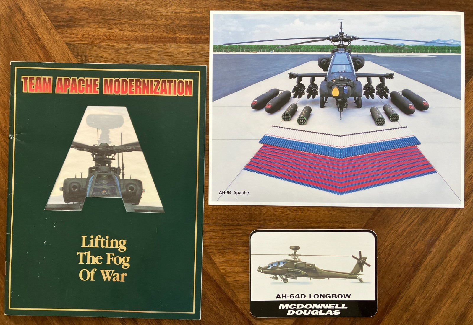 McDonnell Douglas Apache AH-64D Helicopter – Picture – Brochure -Sticker