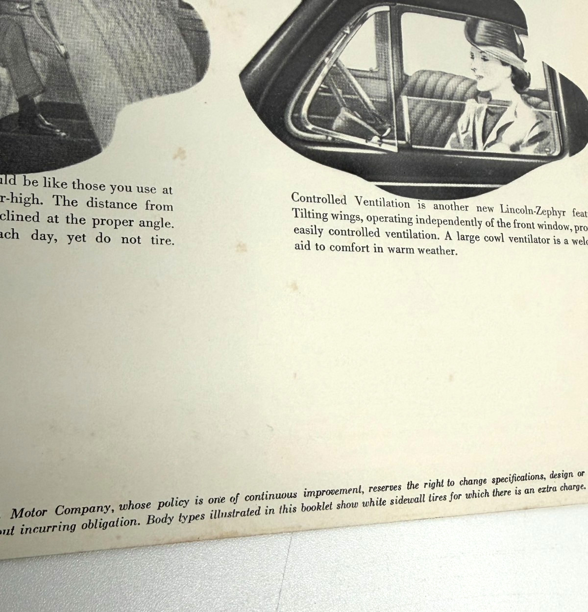 Vtg 1940 Lincoln Zephyr Original Dealer Showroom Brochure V12 Sedan Coupe