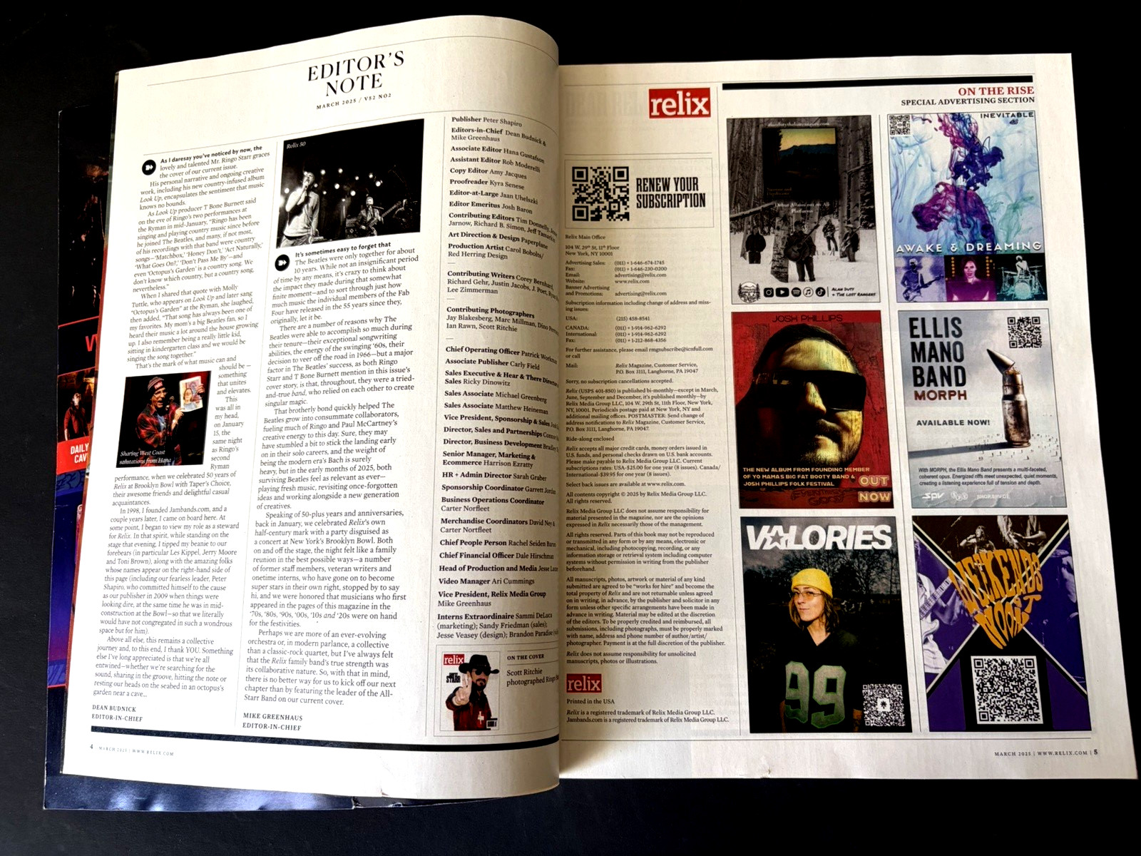 RELIX MAGAZINE COUNTRY STARR MARCH 2025 V52 N02
