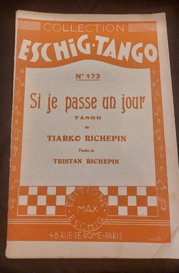 Sheet Music Si Je Passe Un Jour Richepin
