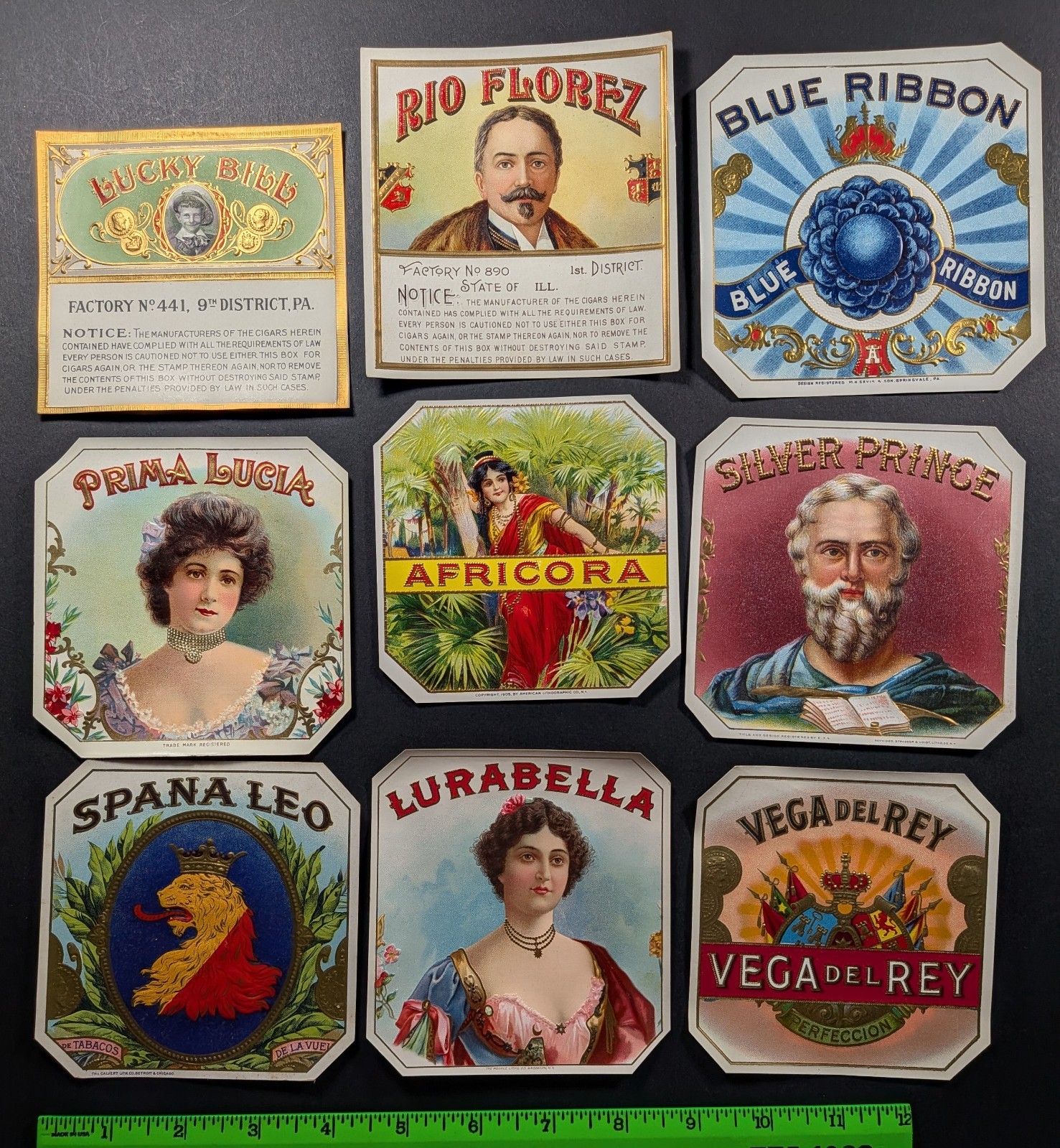 Vintage (Lot of 35) Tobacco Cigar Label