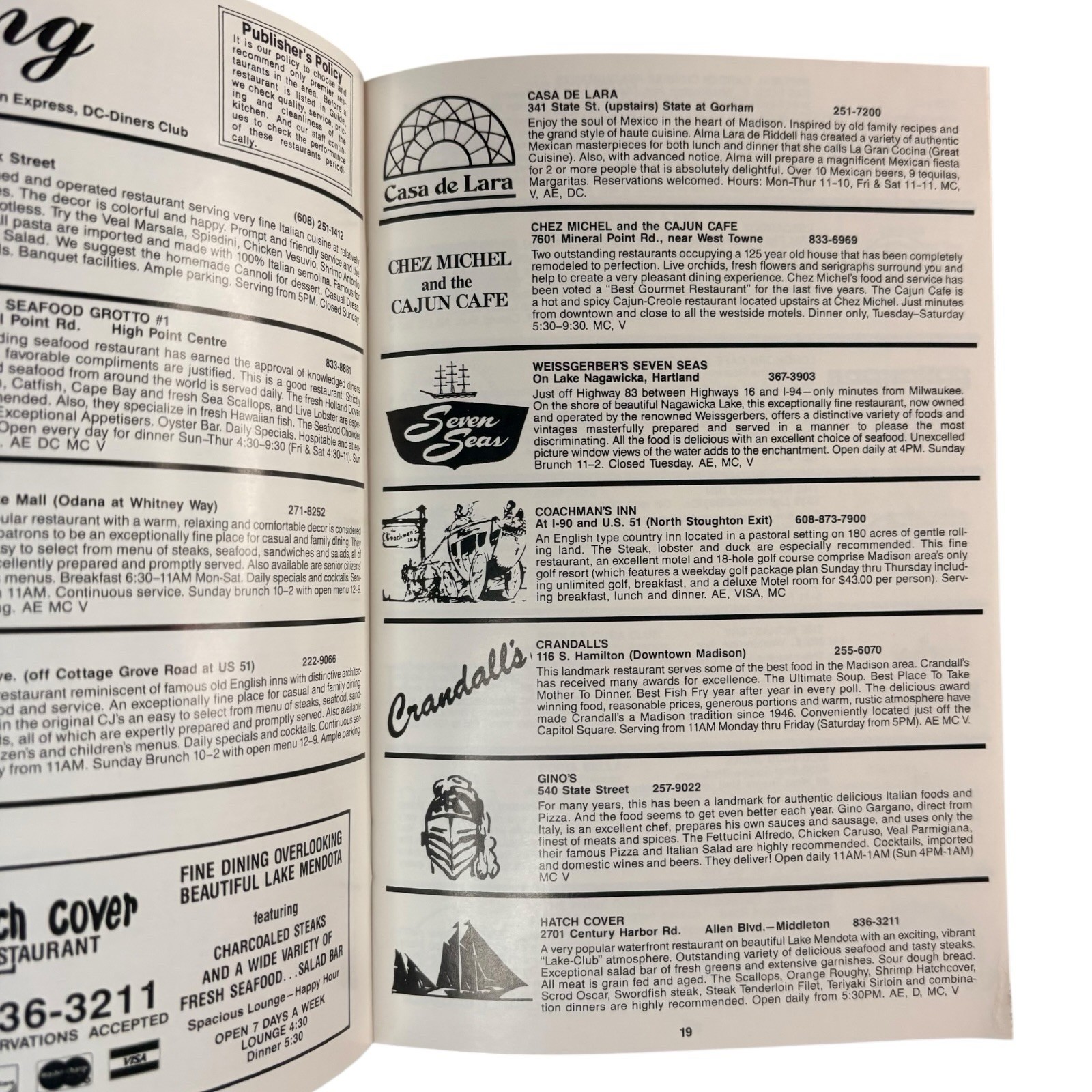 Vintage 80s Madison Guide September 1988 Vilas Park Zoo Tourism Travel Pamphlet