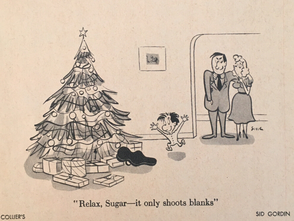 1957 Christmas New Year’s Vintage Cartoon Prints Gifts For the Holidays