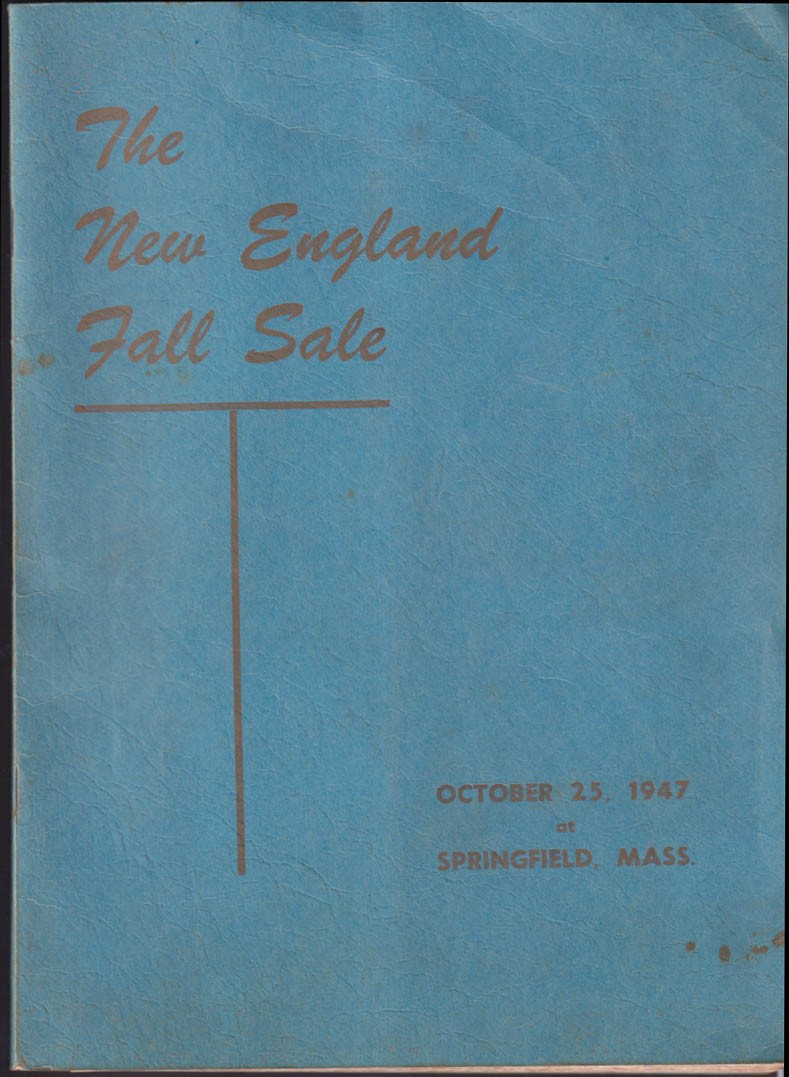 New England States Holstein-Friesian Fall Consignment Sale Catalog 10/25 1947