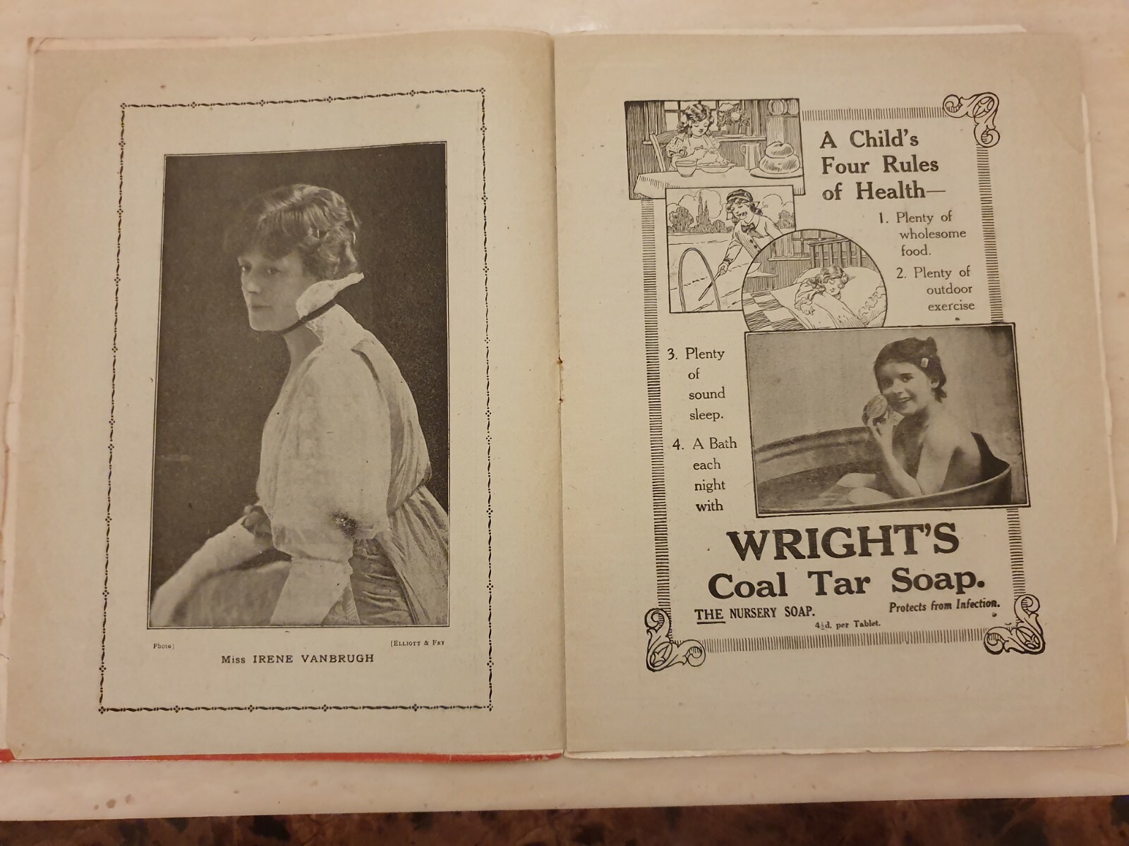 1917 Theatre Programme Trelawny Of The Wells Irene Vanbrugh William Farren