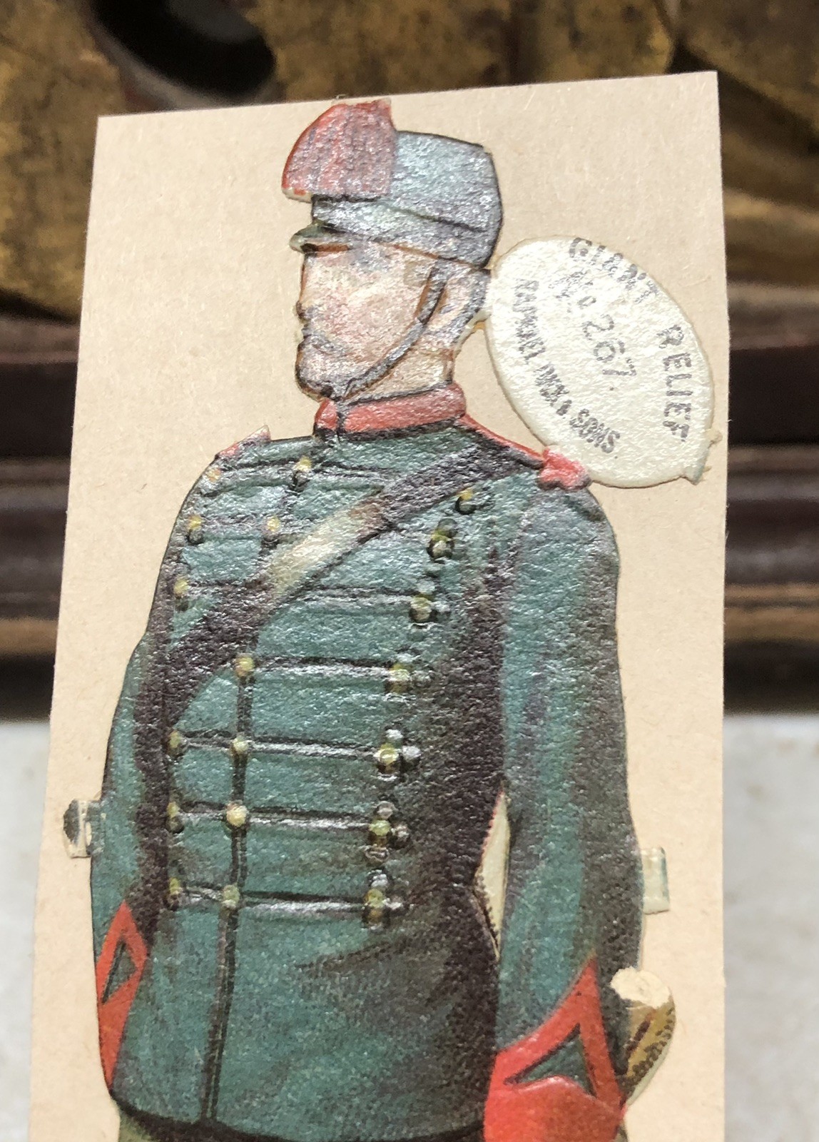 Mounted Artillery Die Cut Scrap by Raphael Tuck & Sons Military Italy #267 – L7