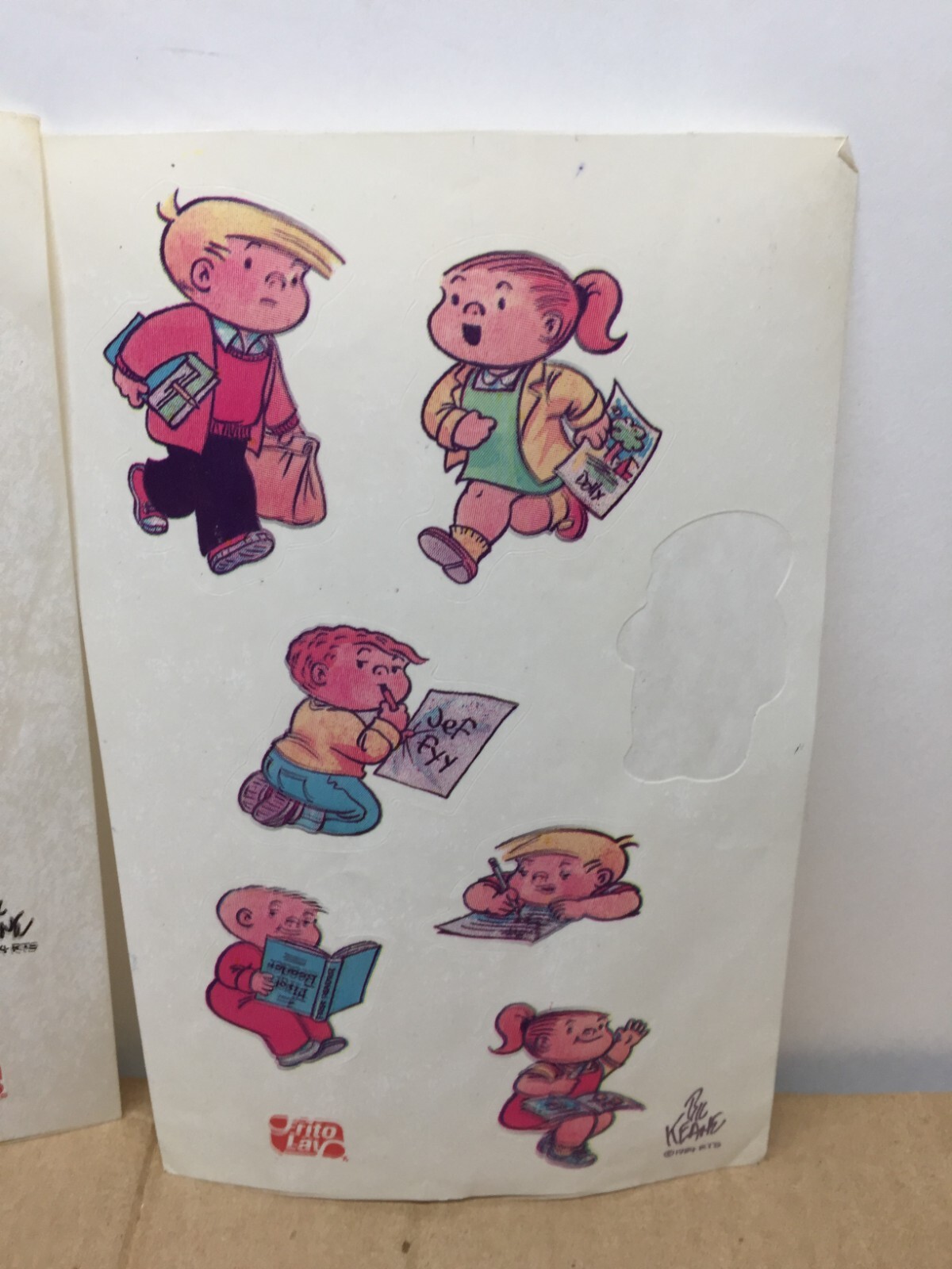 Vintage 1984 FAMILY CIRCUS Whole Sheets by Bil Keane Frito Lay 80s Stickers