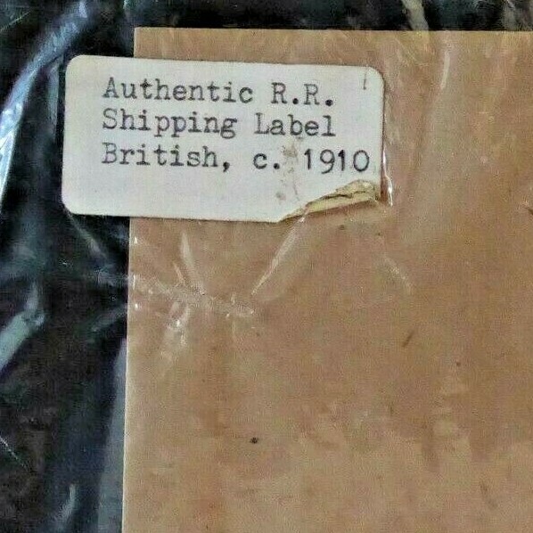VINTAGE AUTHENTIC RAILROAD SHIPPING LABEL EXPLOSIVES GUN POWDER BRITISH UK c1910