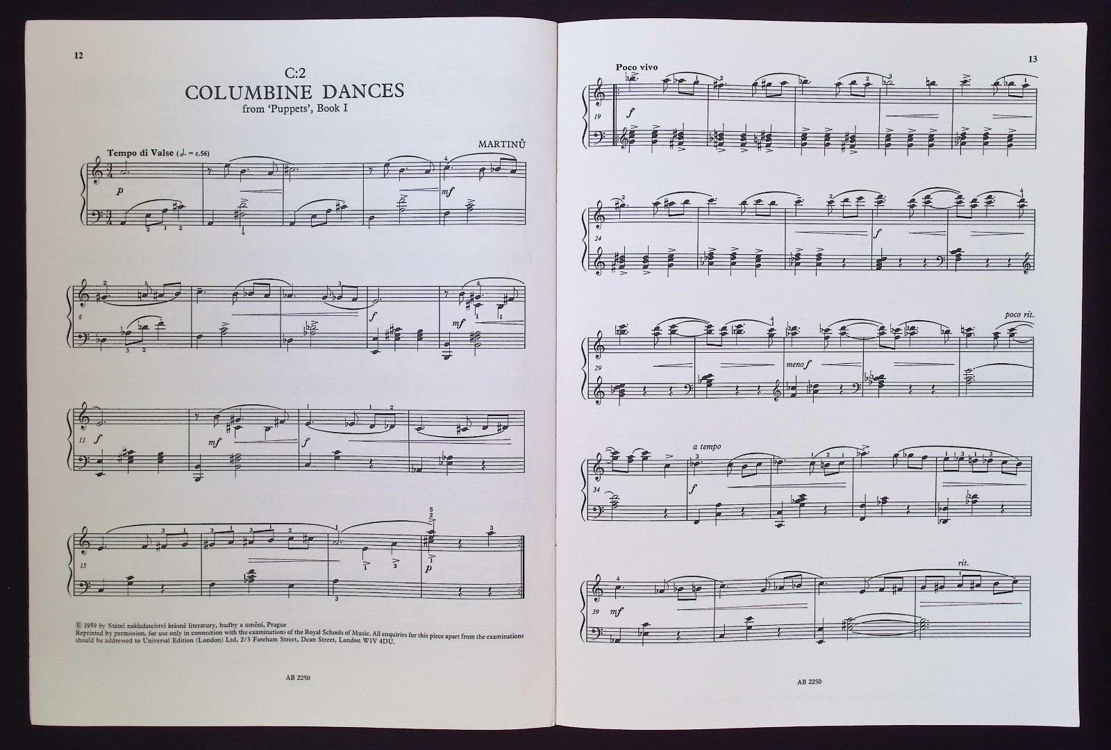 Associated Board Royal Schools of Music Piano Examination Pieces 1993 Grade 6