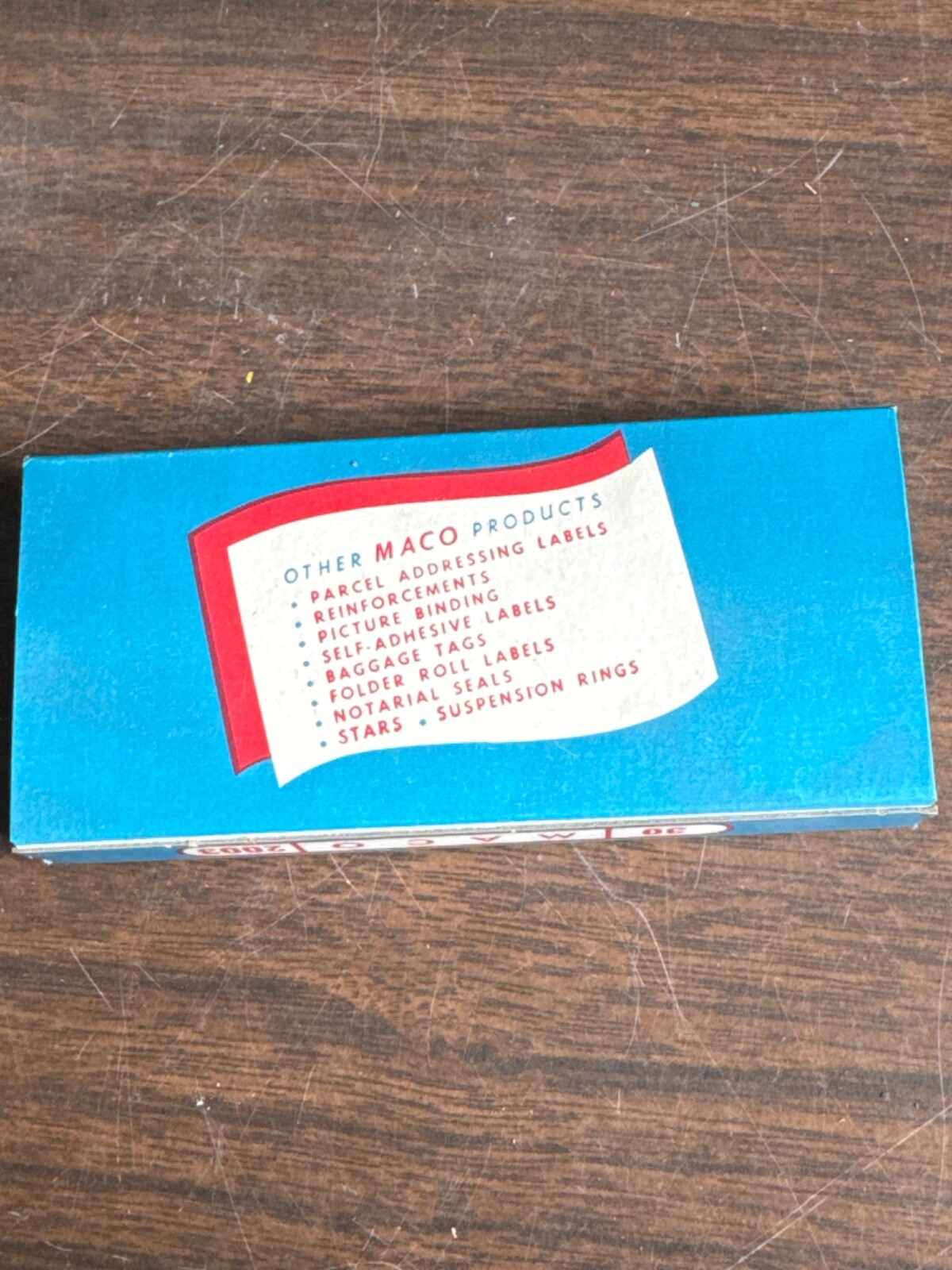Maco Gummed Red Labels No. 2003 (5 boxes of 30) Vintage