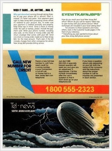 New Jersey Bell Tel-News April 1985 – USS Akron Crash 50th Anniversary