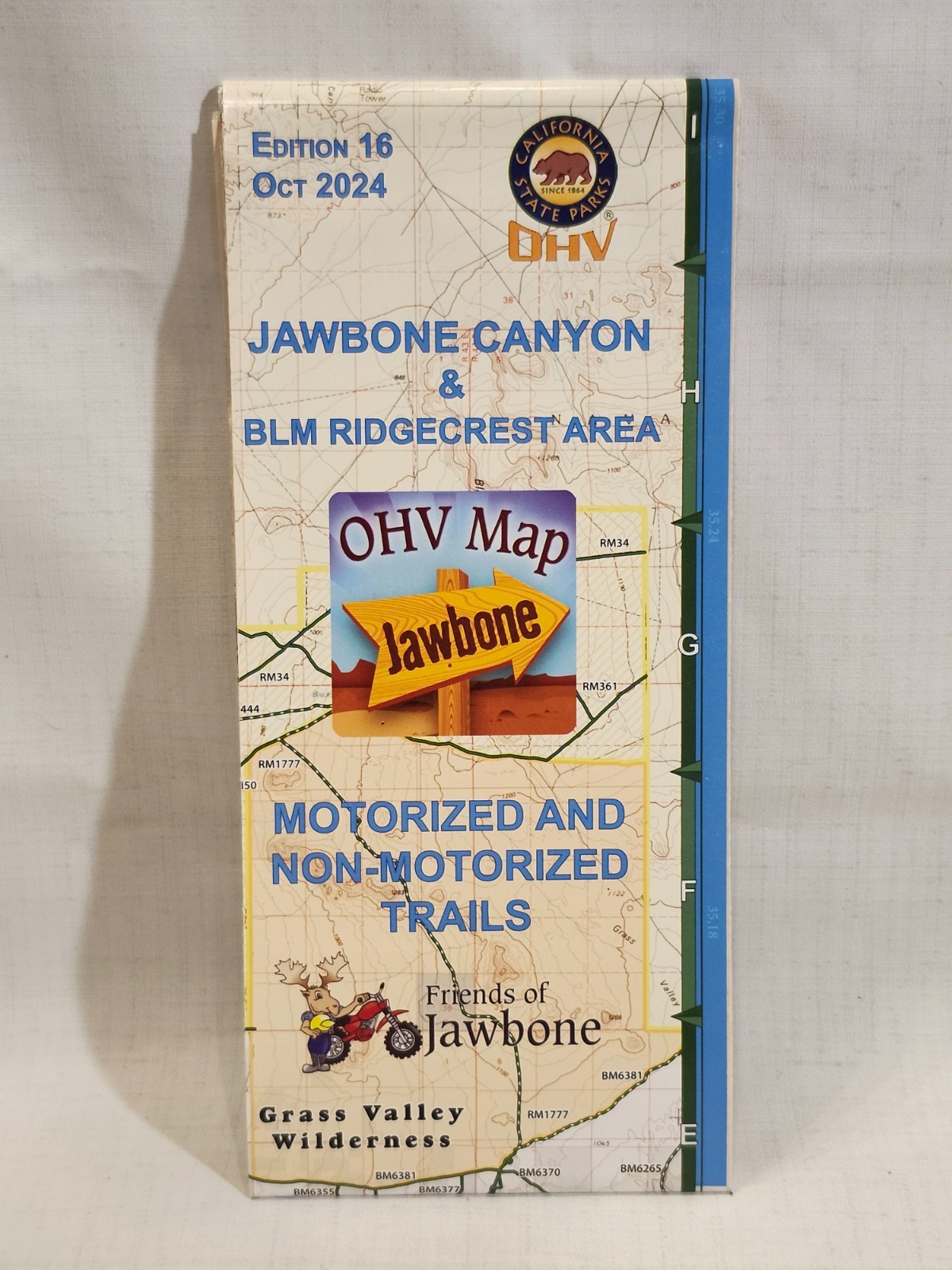 Jawbone Canyon & BLM Ridgecrest Area OHV Off Road 4×4 Motorized & Non-Motor Map