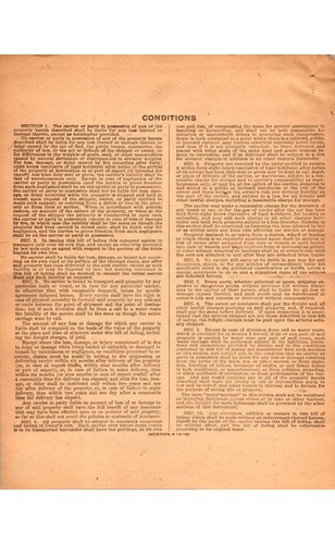Milwaukee Road Bill of Lading 1910s ICC Form 181 Railroadiana Paper Goods