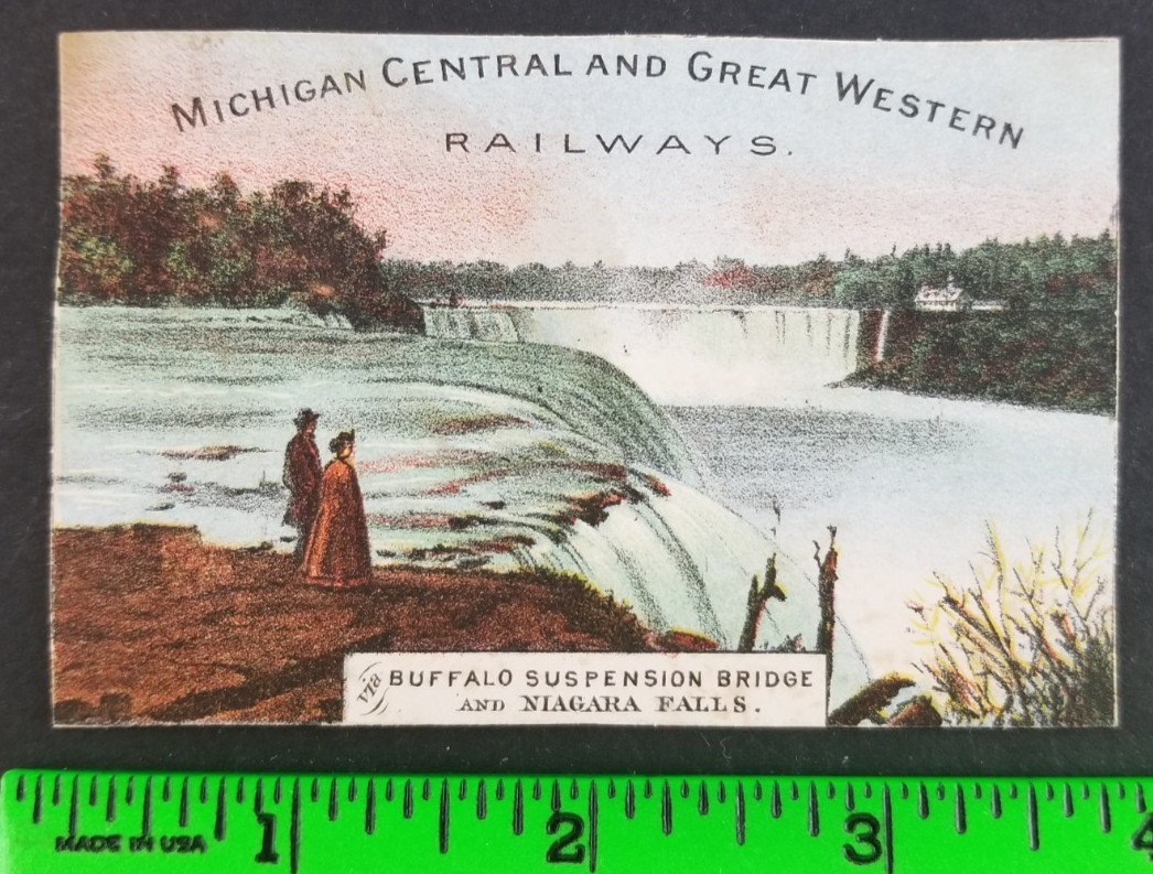 Vintage Michigan Central Railways Railroad Niagara Fall Trade card