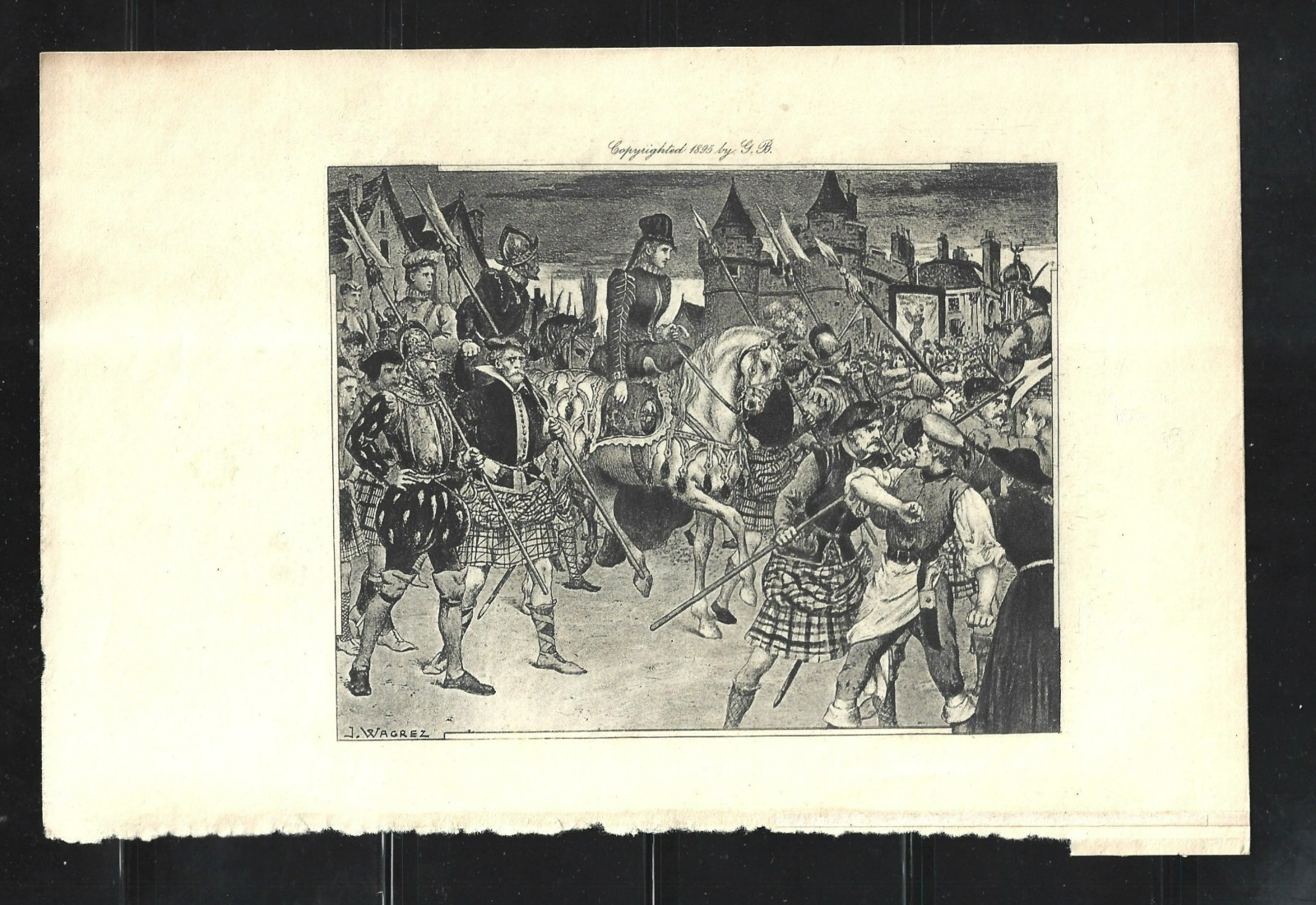 Vintage 1900s Celebrated Crimes – Historical Battle Scene Book Illustration
