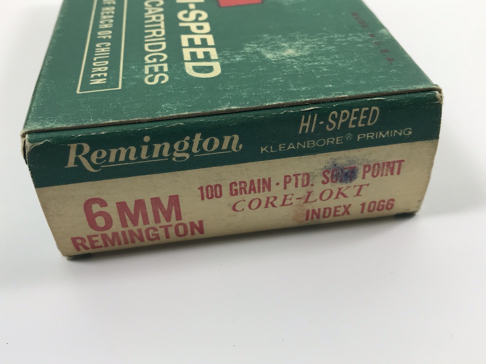 EMPTY Remington 6mm Rem Green Box Man Cave Decor 1964-1973 Vintage NO AMMO