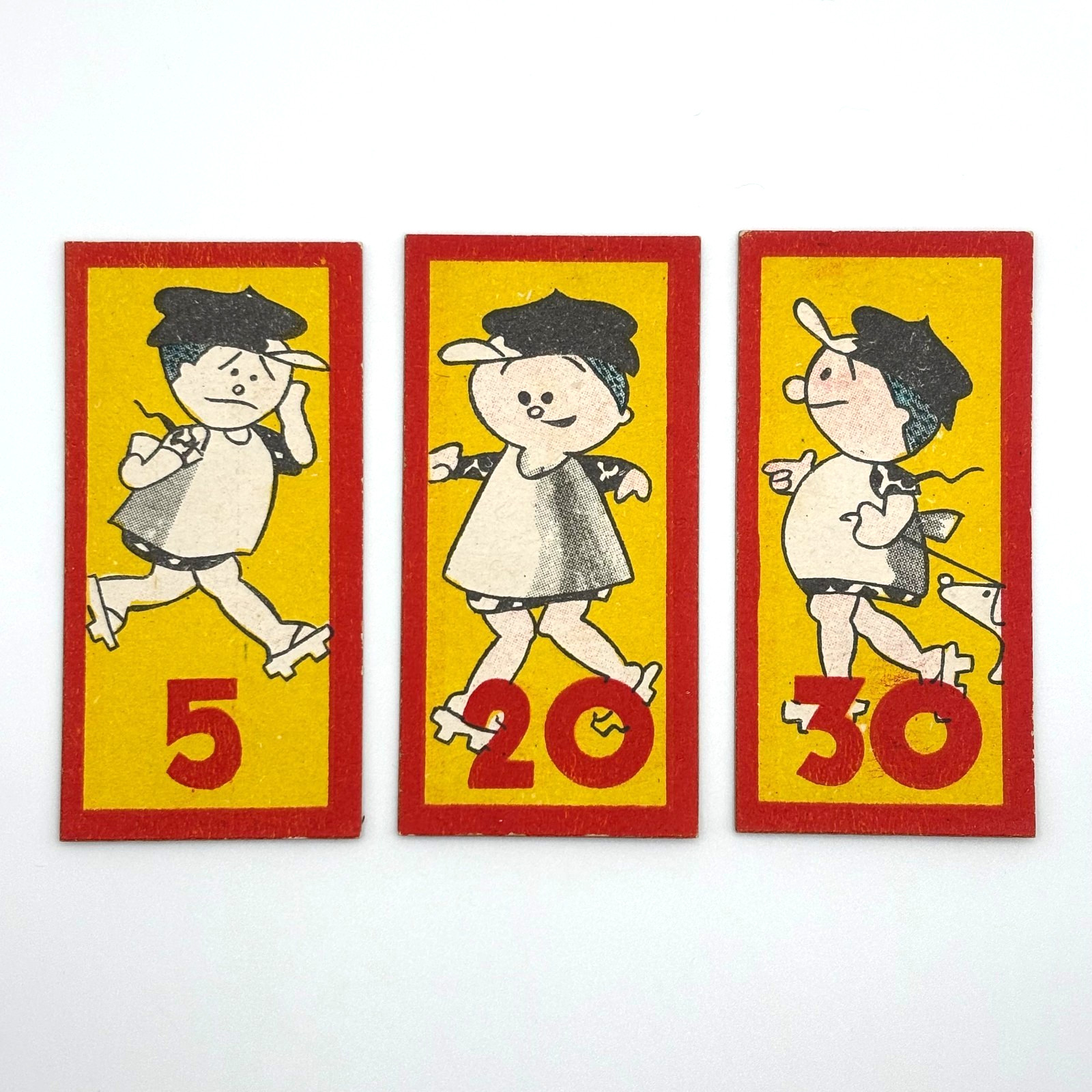 Vintage Japanese Menko Point Card Early Showa Era Original Illustration Paper