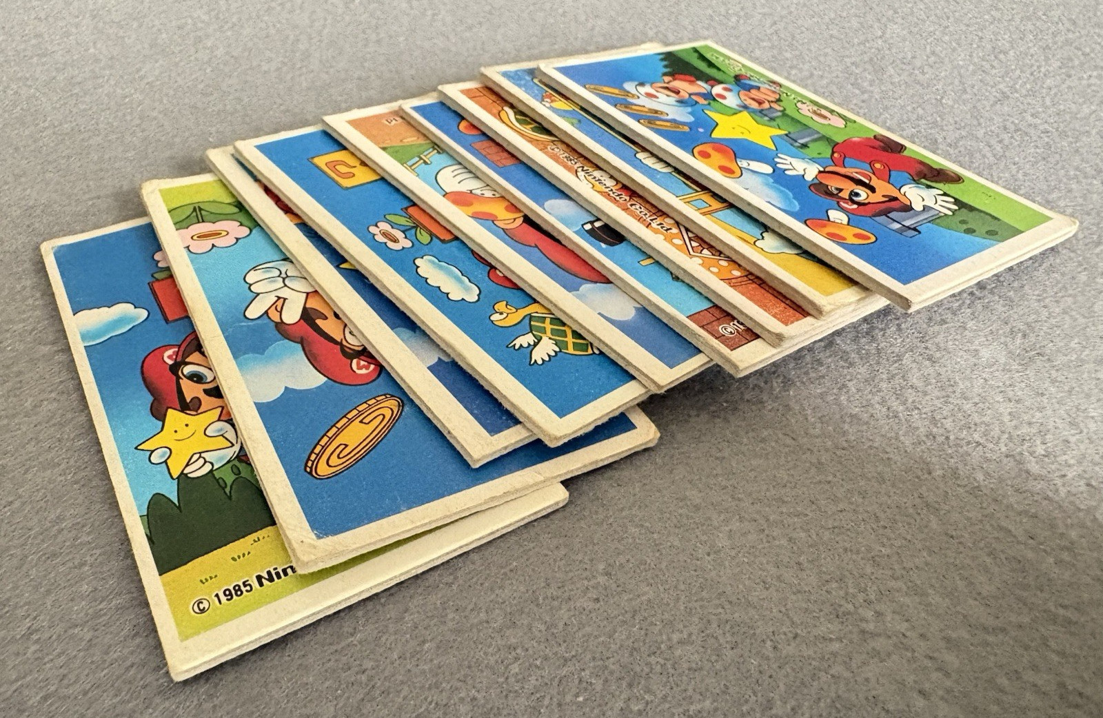 1985 Super Mario Bros Menko – Vintage Japanese Nintendo Famicom Card Lot of 9