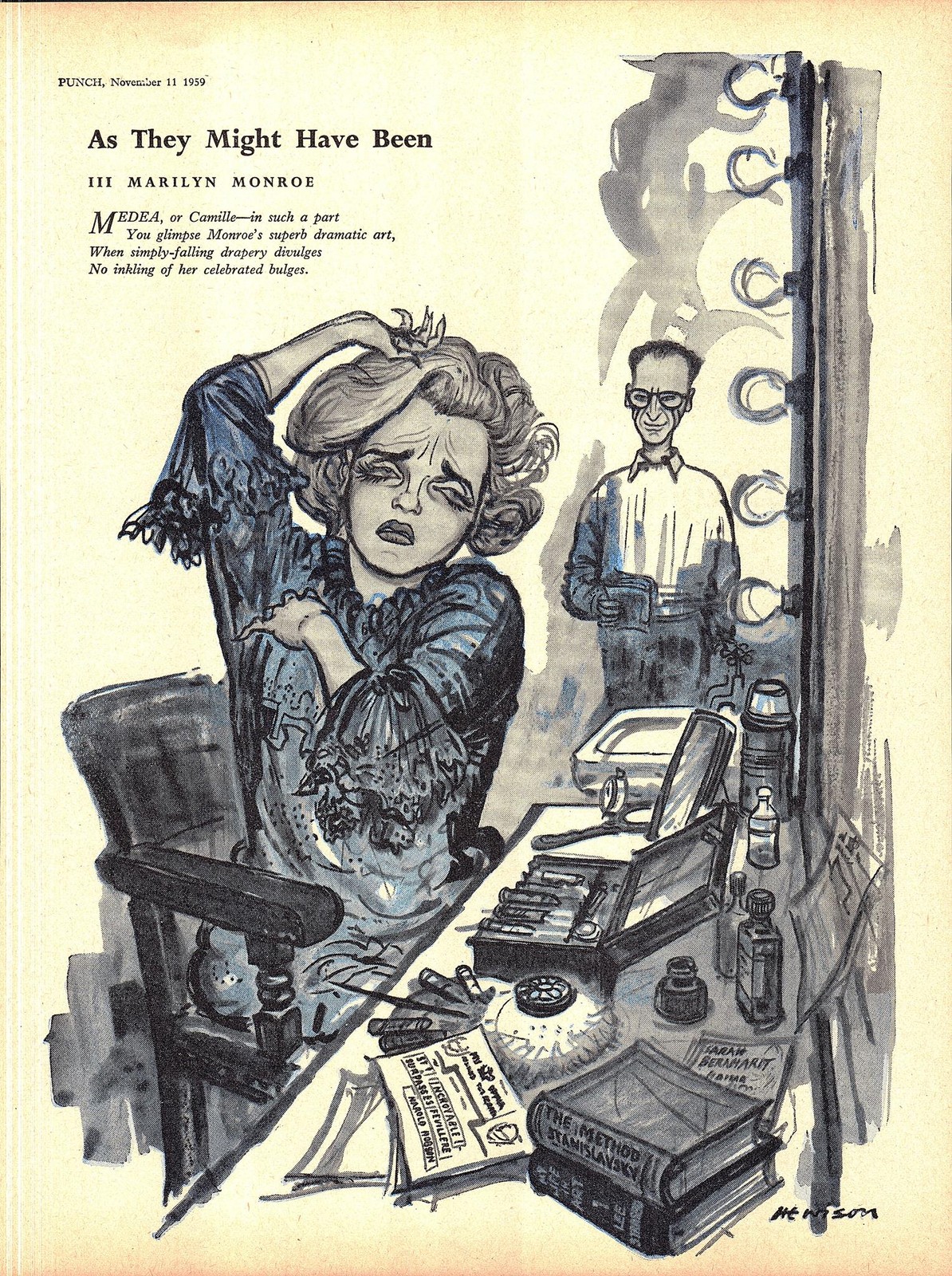 MARILYN MONROE Original 1959 Punch ‘As They Might Have Been’ Cartoon by Hewison