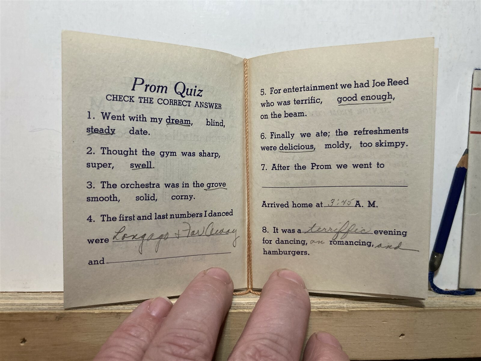 1944 Merchantville High School New Jersey Senior Prom Programs Vtg