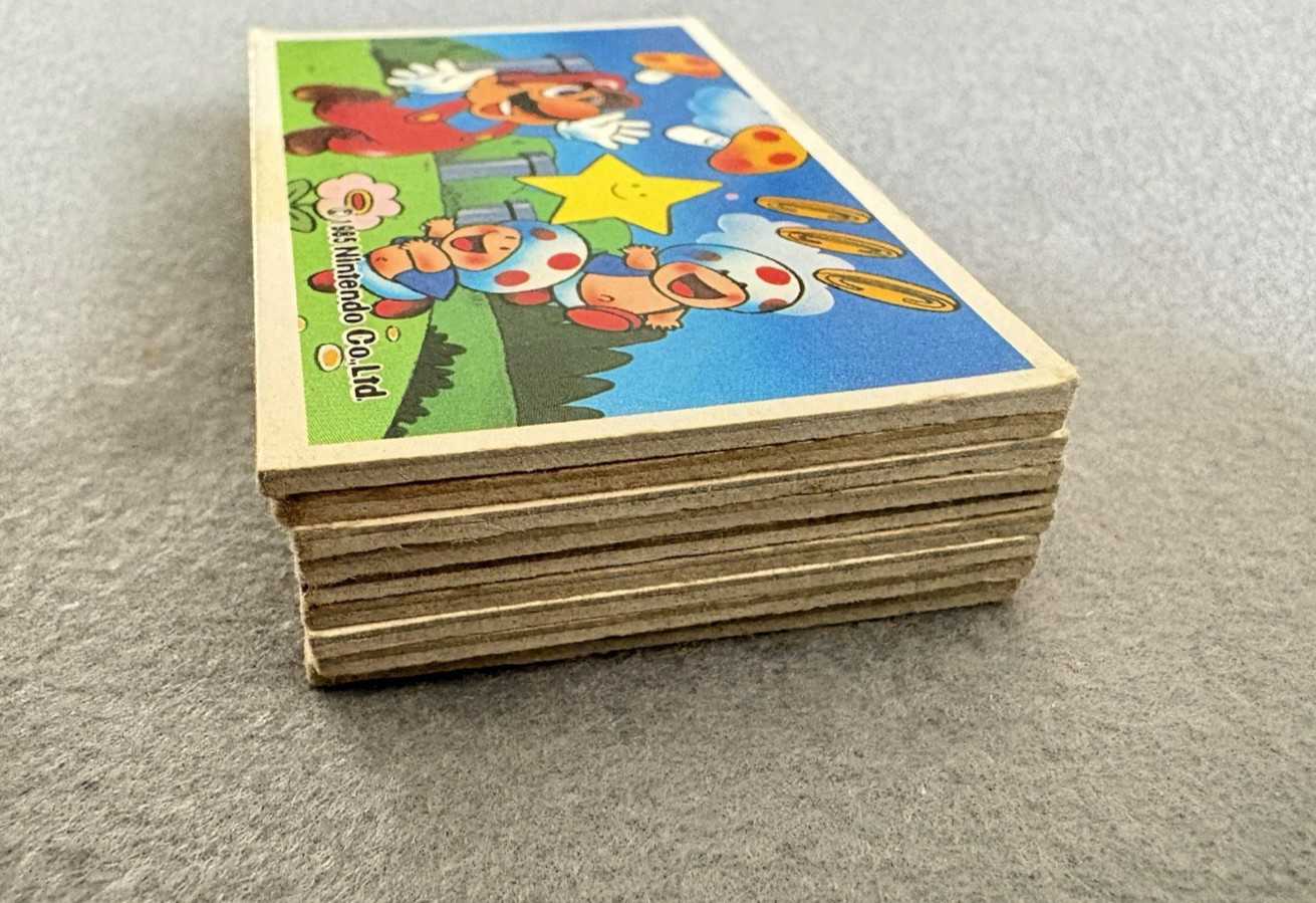 1985 Super Mario Bros Menko – Vintage Japanese Nintendo Famicom Card Lot of 9