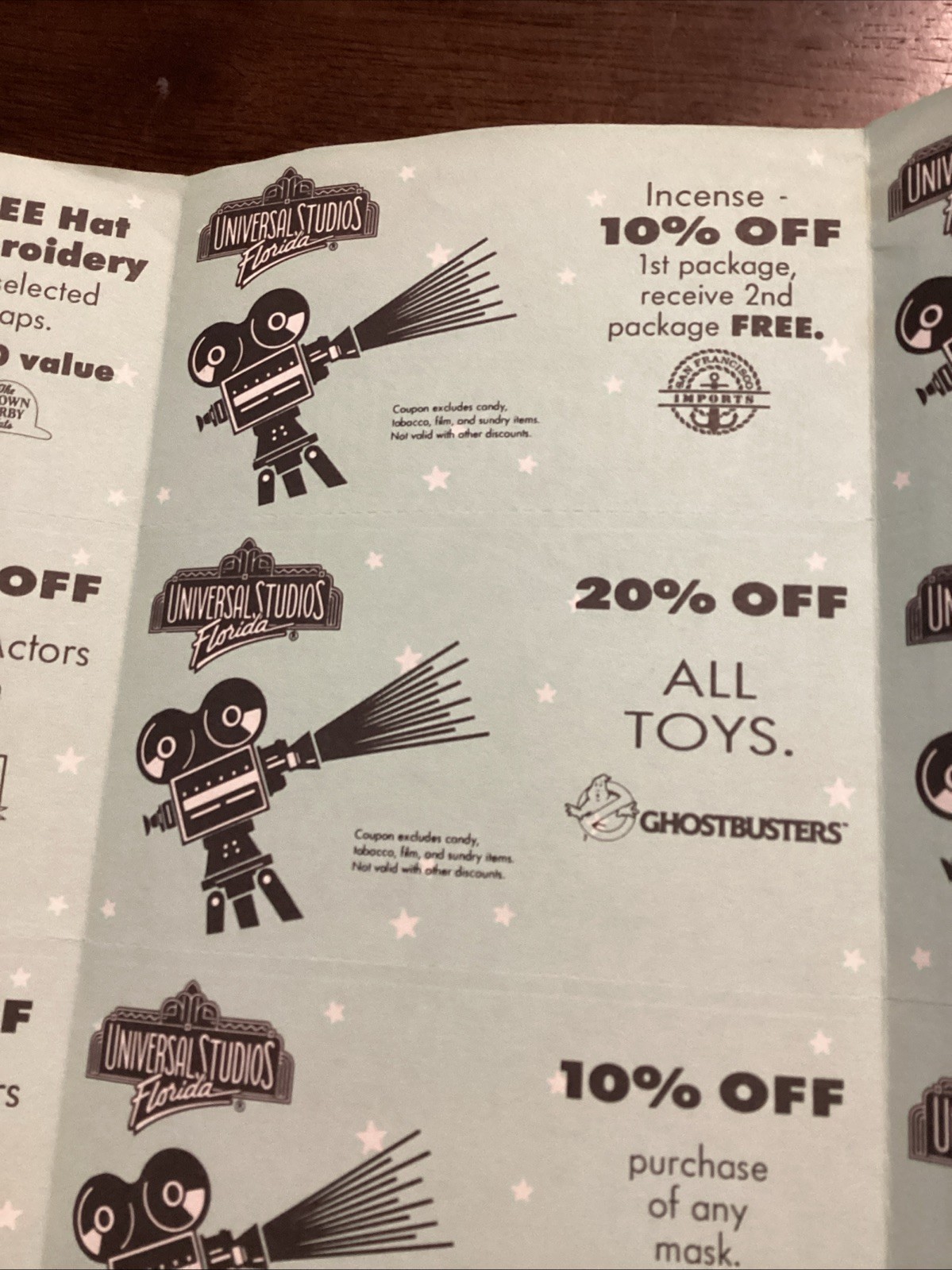 Universal Studios Coupon Book 1991 Early Discounts Rare