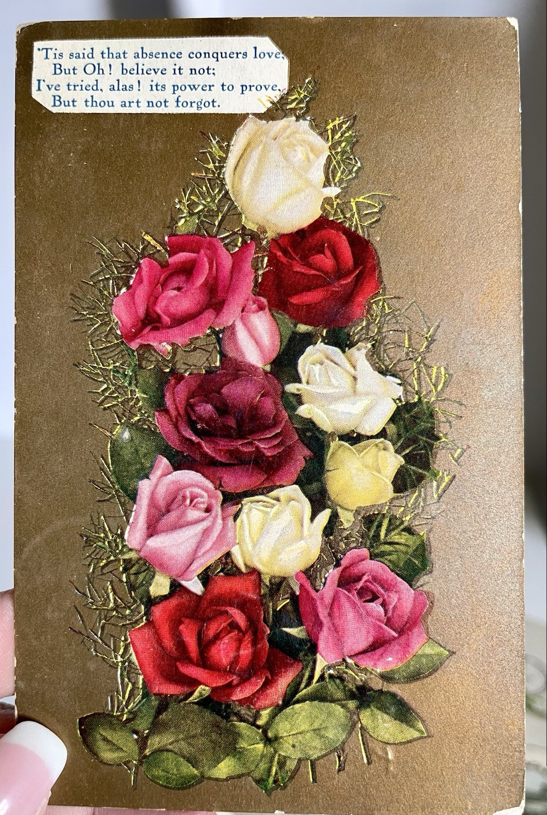 6 Vintage Antique Early 1900’s Floral Postcards Used Condition 5 With Stamps