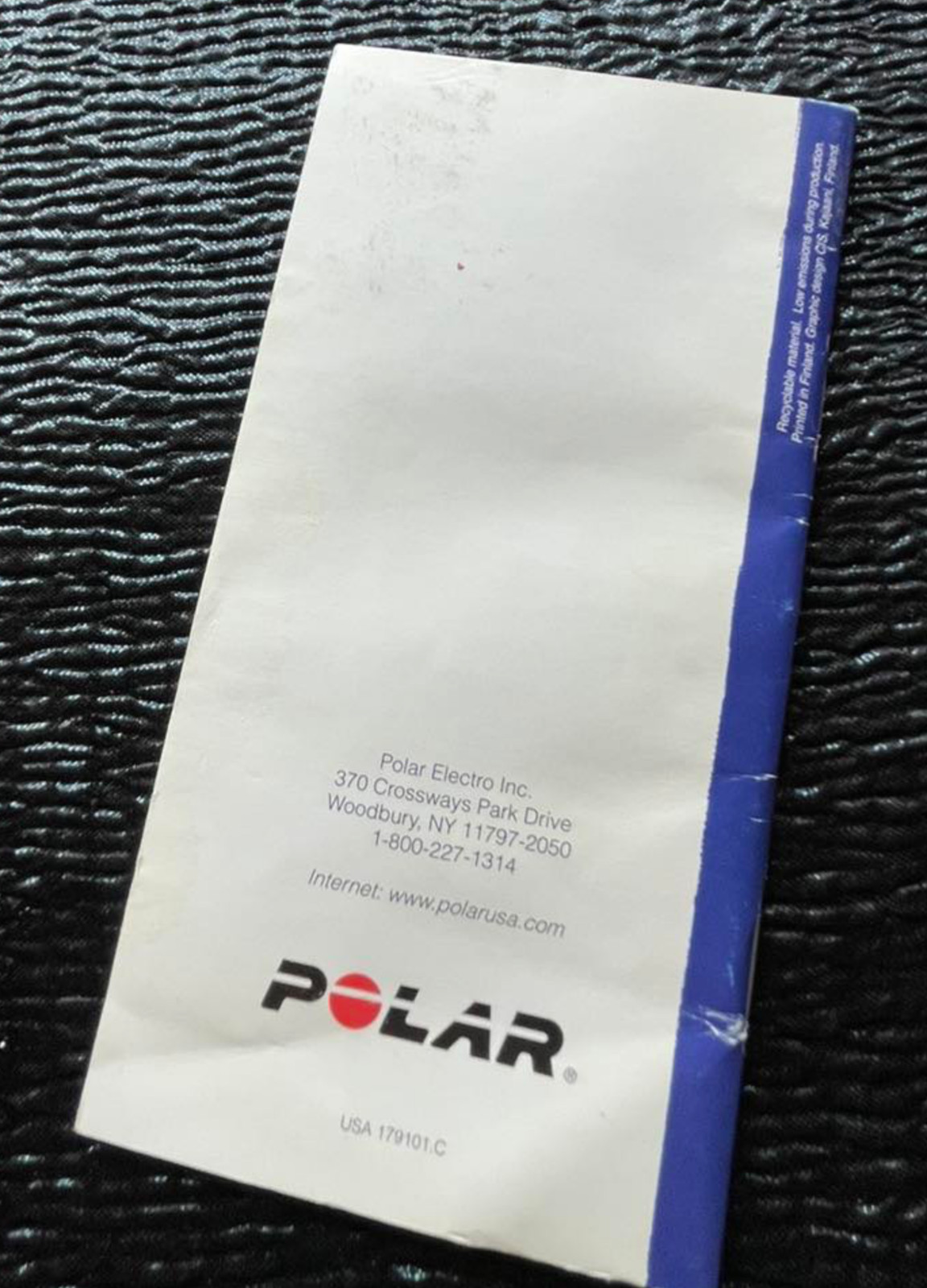 Directions Polar Protrainer NV HRM Heart Rate Monitor User’s Manual ONLY