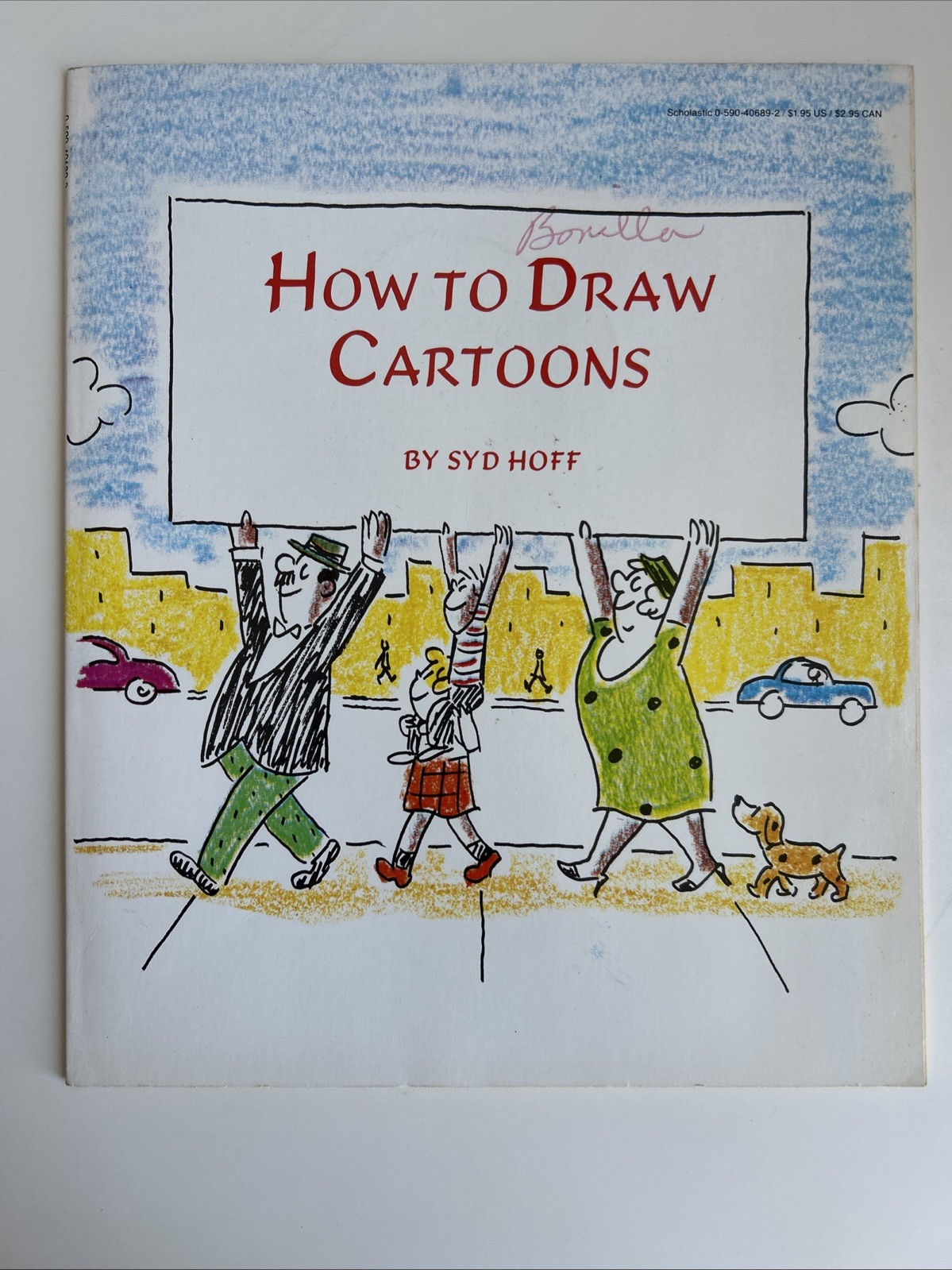 How to Draw Cartoons Book Scholastic Paperback 1979 Syd Hoff Shows You Fast Ship