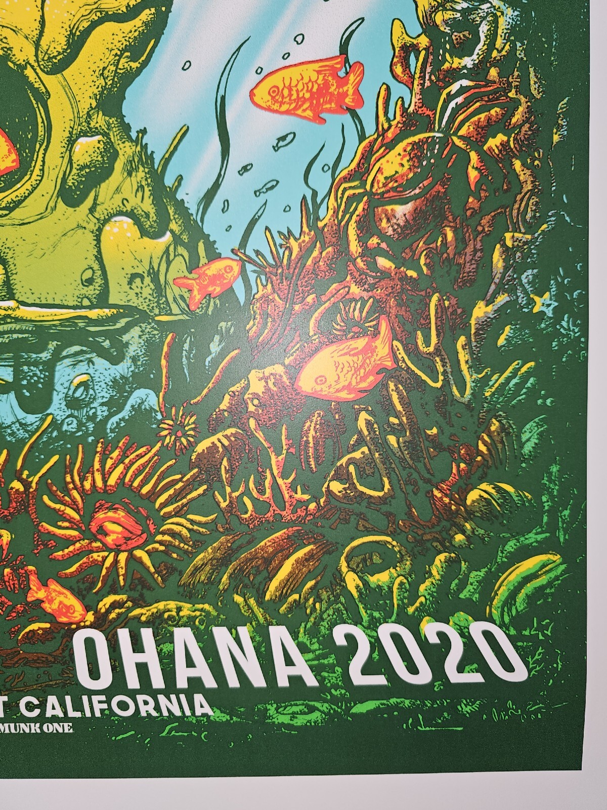 Eddie Vedder 2020 Ohana Festival Concert Poster Munk One Print Pearl Jam Califor