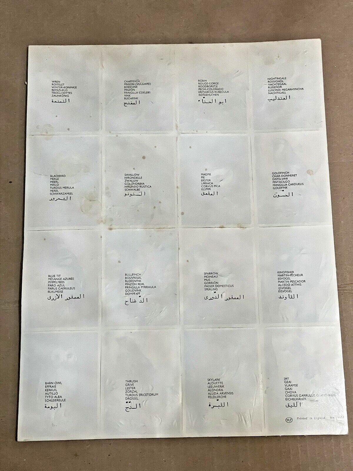 x10 Sheets Vintage England Embossed Cards Scrap Die Cut – Birds MLP
