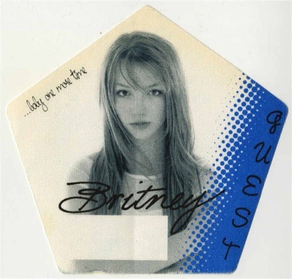Britney Spears 1999 Baby One More Time concert tour Guest Backstage Pass