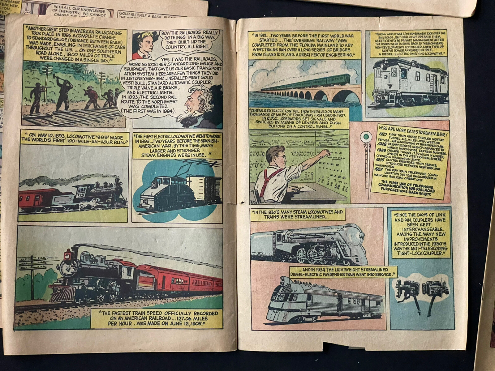 Vintage COMIC BOOKS General Electric SCIENCE American RAILROADS Atom Electronics