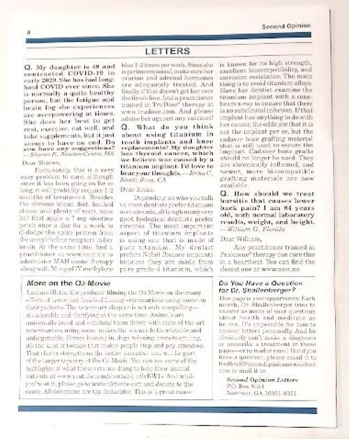 Three 2025 Issues from “Dr. Frank Shallenberger’s Second Opinion” Newsletter