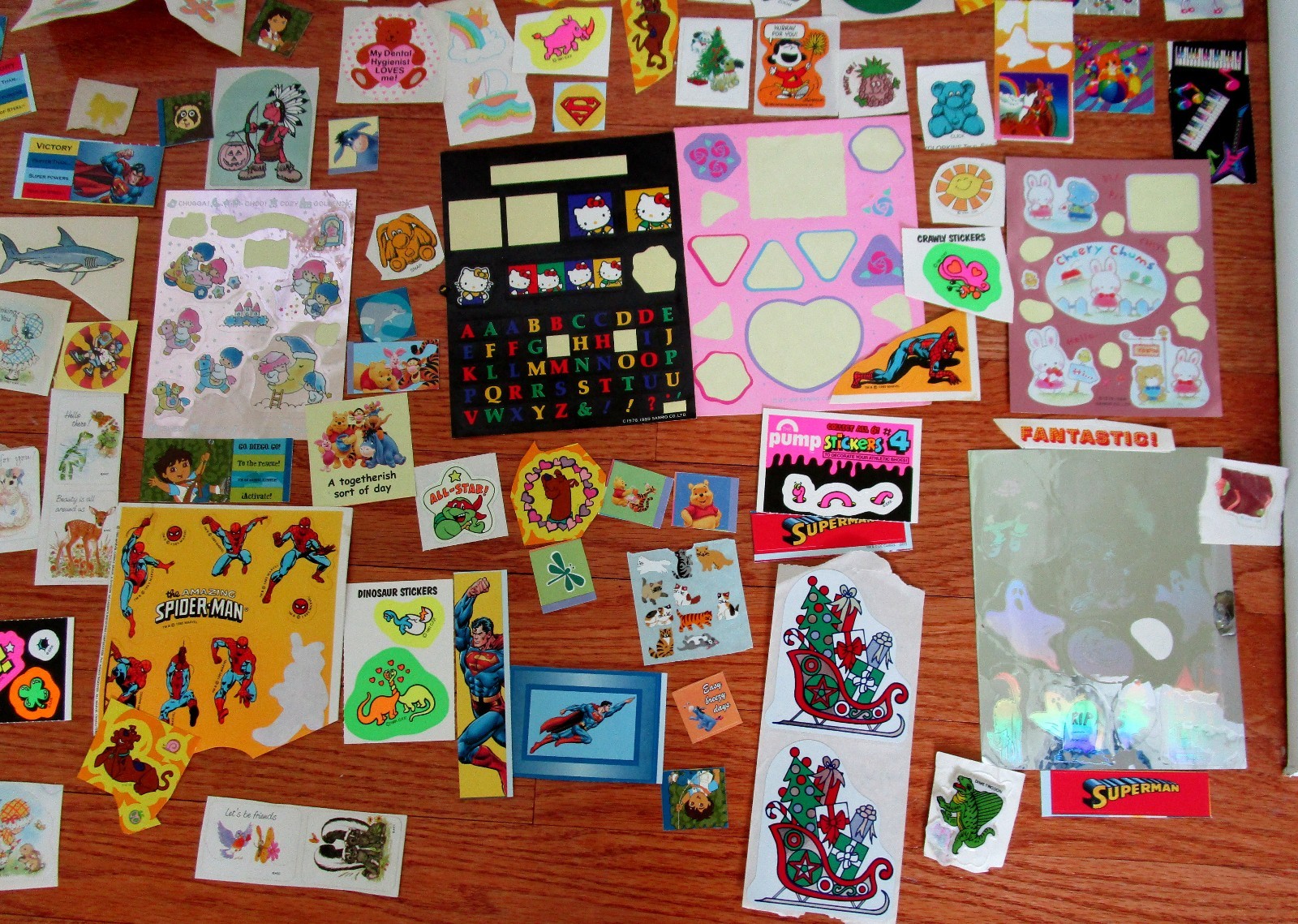 100’s Vtg 80s 90s LOT Stickers Hallmark Lisa Frank Star Wars ET Sanrio NKOTB