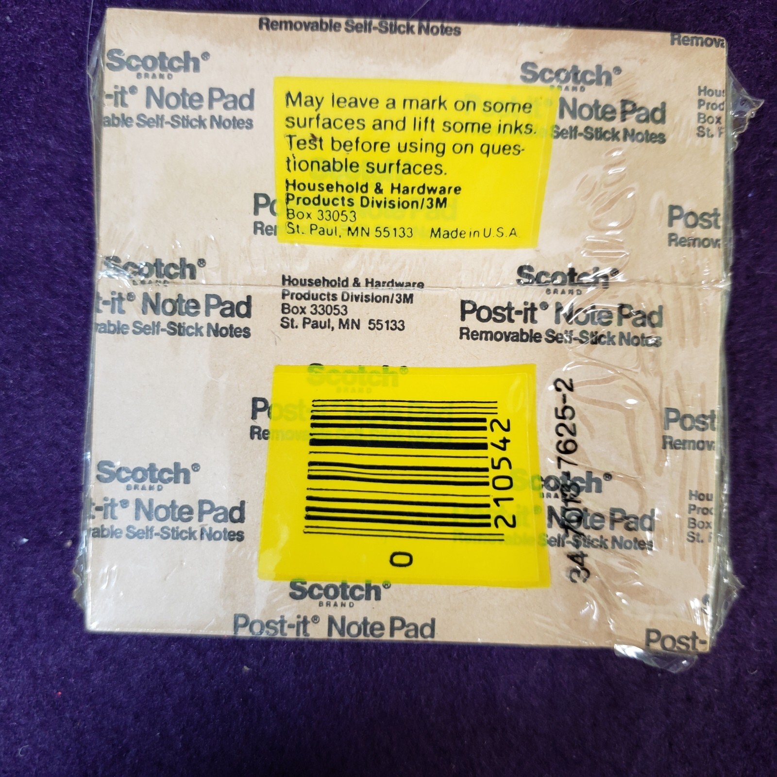 Vintage Post-it Note Pad Sealed NOS 50 Sheets 3×3 Wall Telephone Original Price