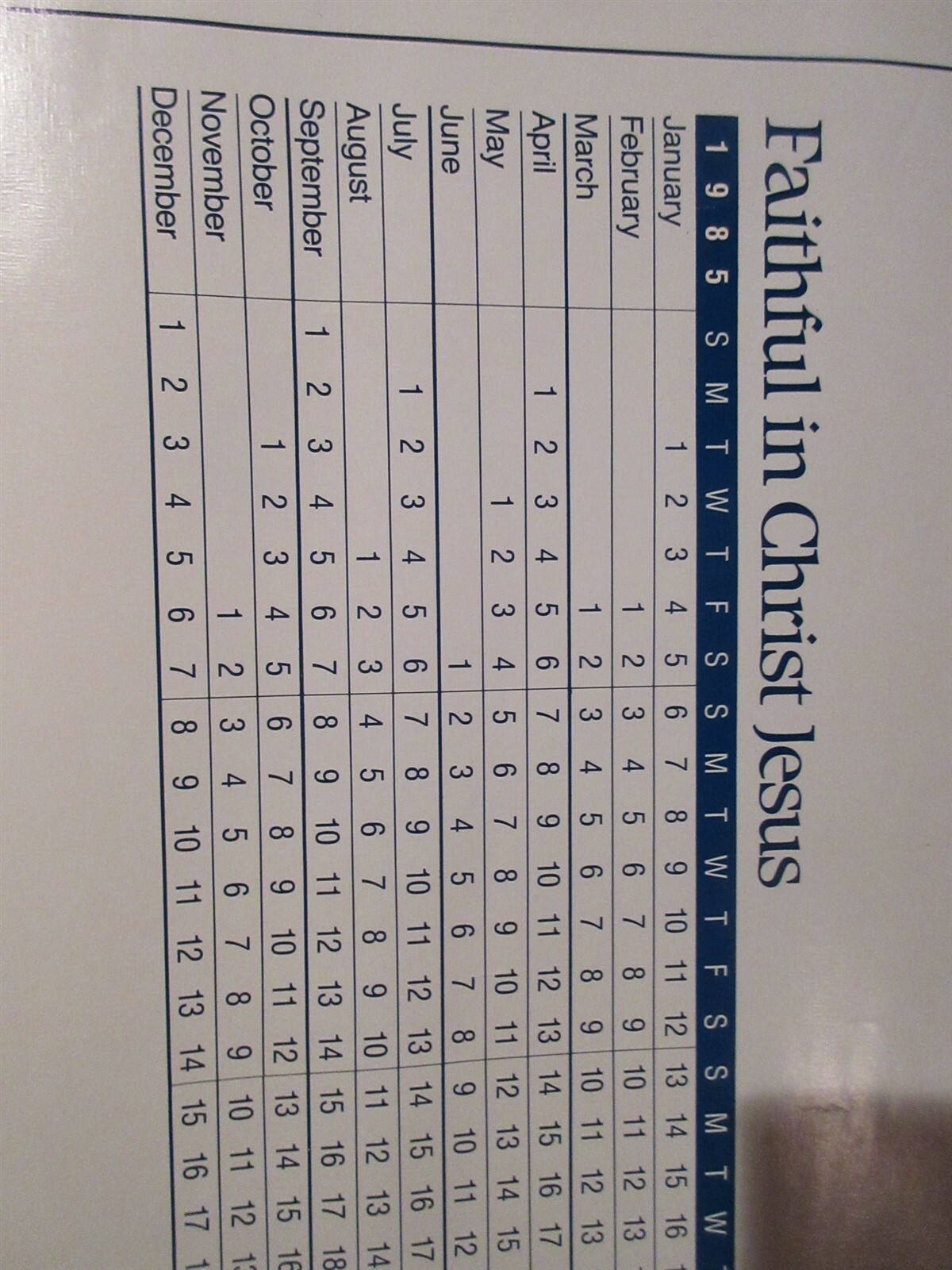 1985 Ifugaos Philippines Faith in Jesus Wyccliffe POSTER / Calendar
