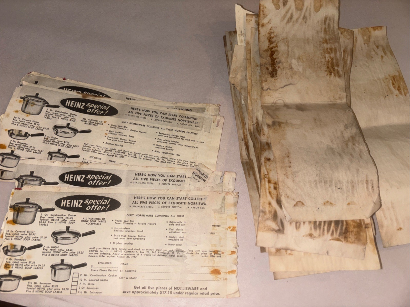 Vtg Food Label Wrapping & Other Wrappings & Recipe & Household Hint Booklets Lot