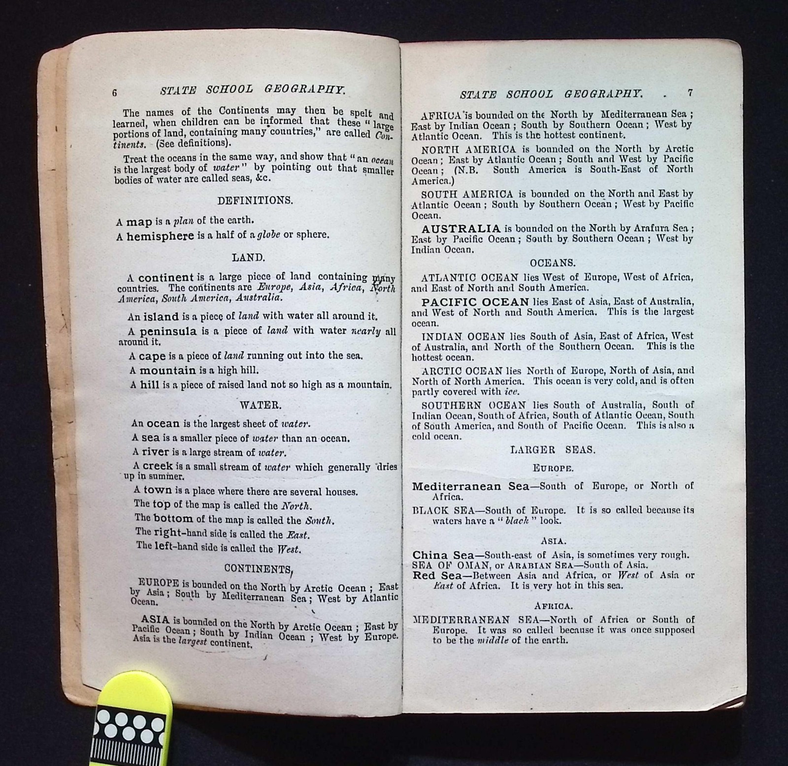 Australian State School Geography Class Book, Dawborn, Revised Programme 1898