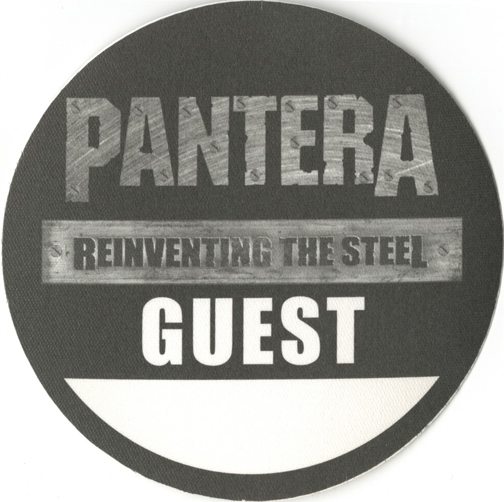Pantera 2000 Reinventing the Steel concert tour Band Guest Backstage Pass