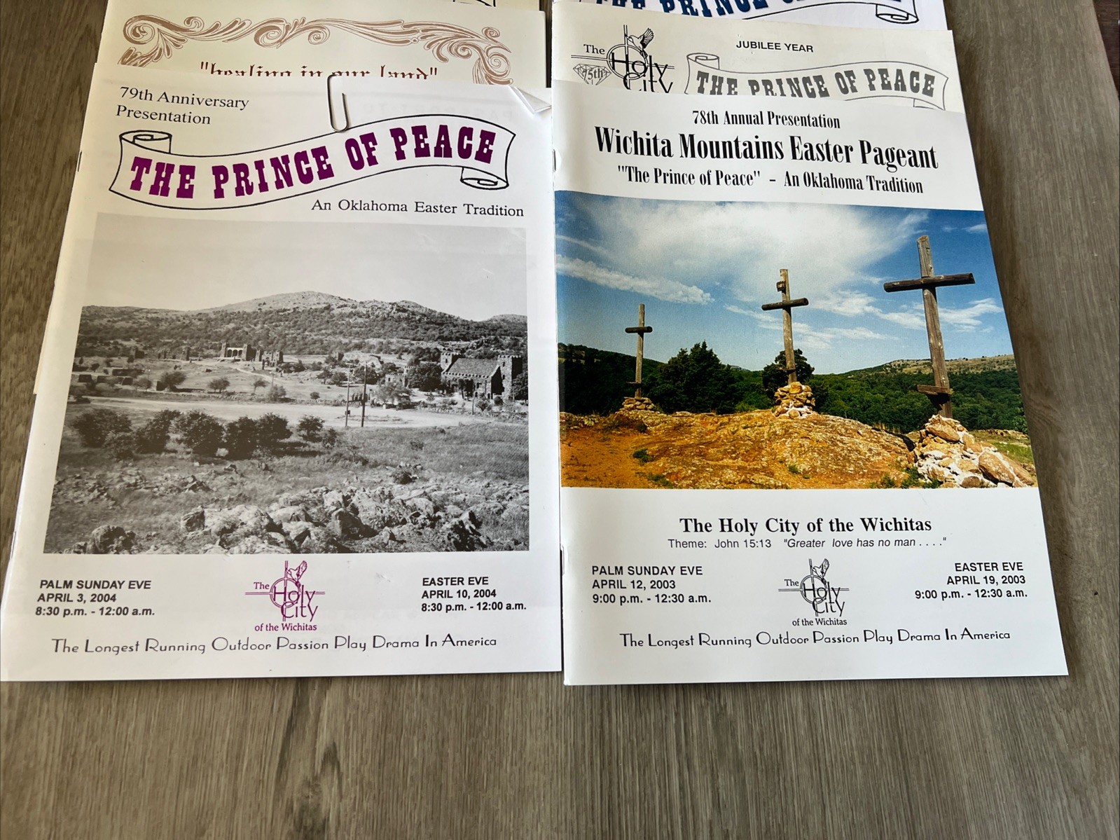 Lot Of 7 Wichita Mountain Easter Pageant Programs
