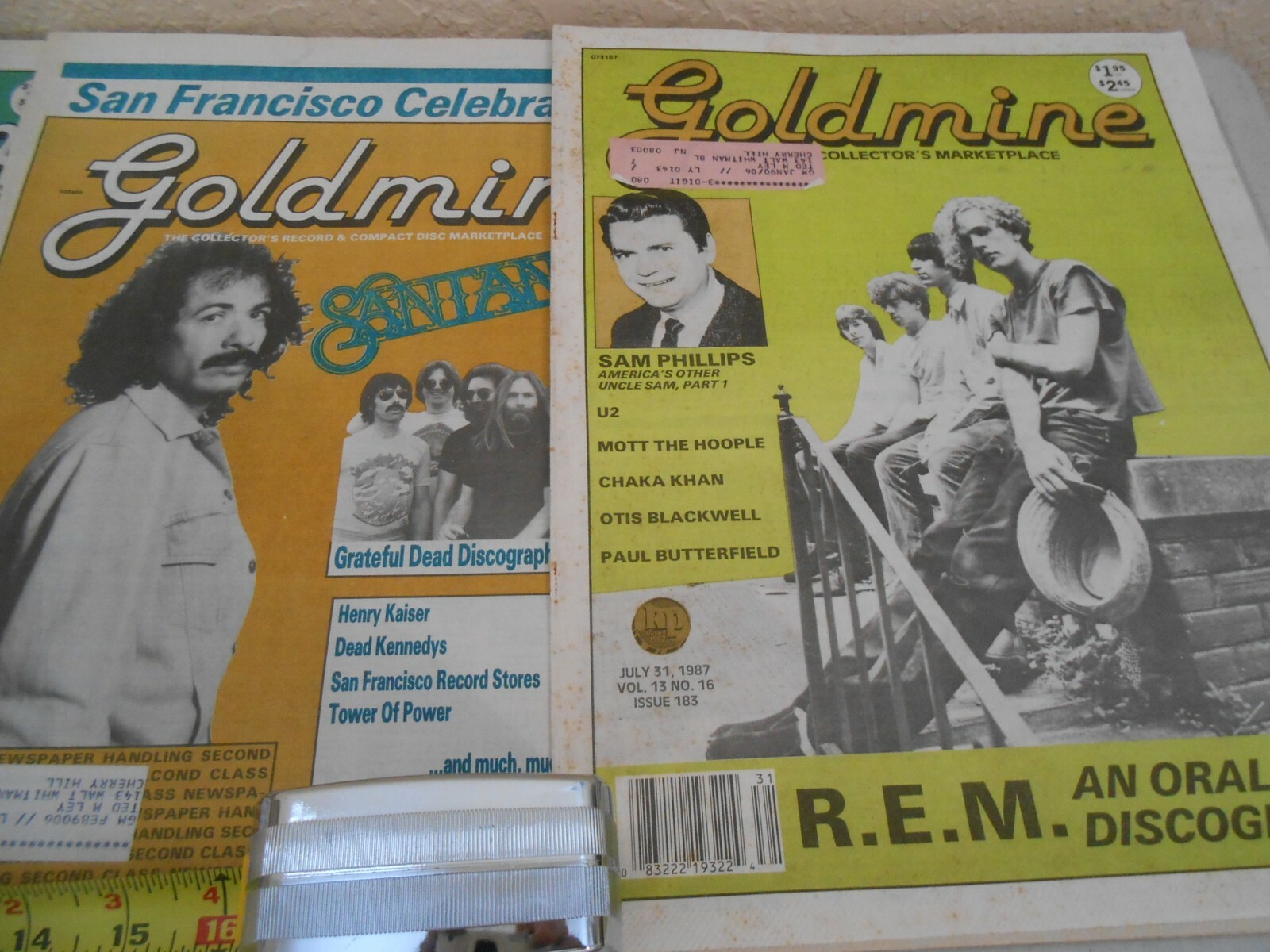 VINTAGE SET 5 GOLDMINE MAGAZINE REM / SANTANA / HEAVY METAL / MUSIC COLLECTOR’S