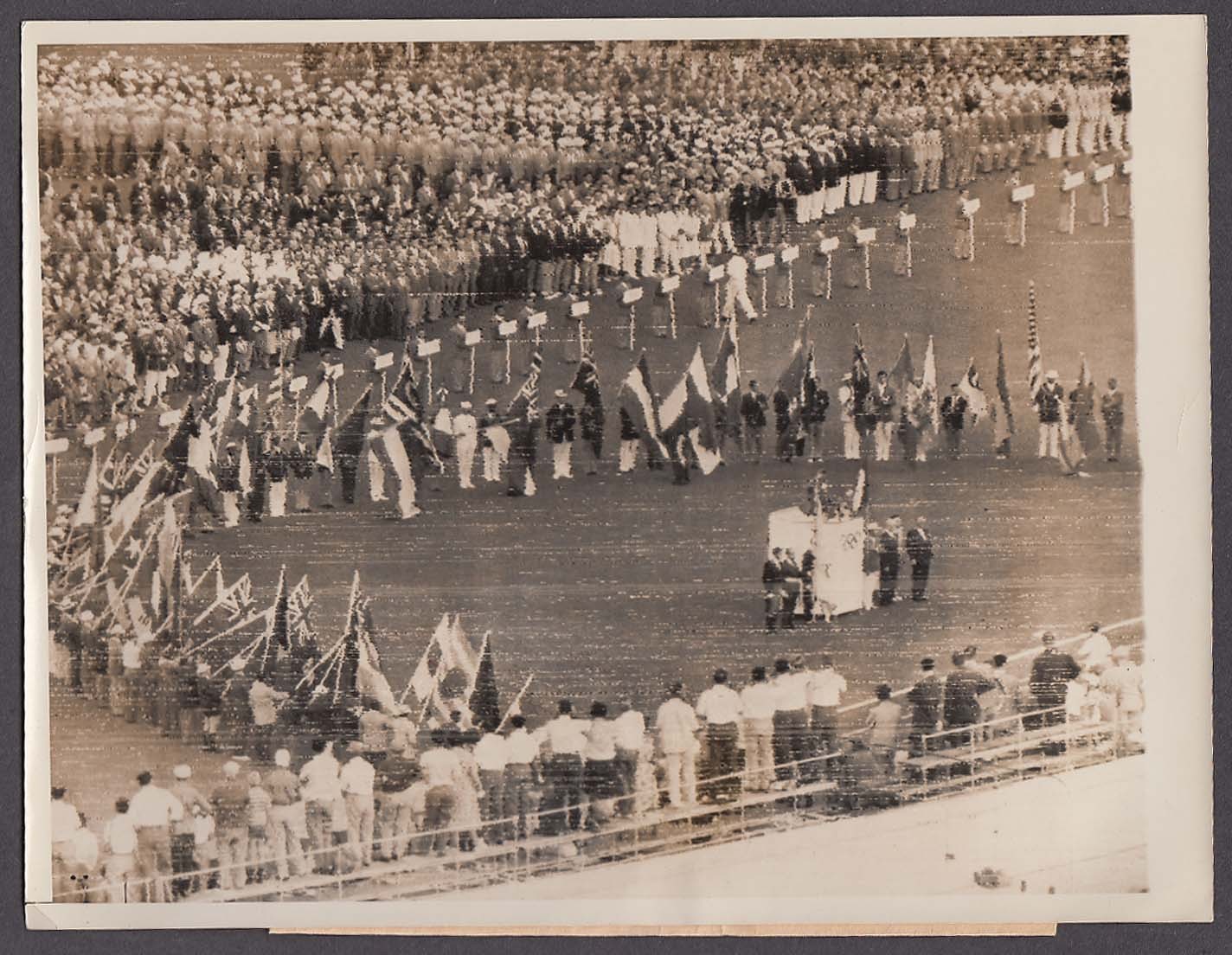Olympic Athletes taking oath Rome Italy 8×10 news photo 1960
